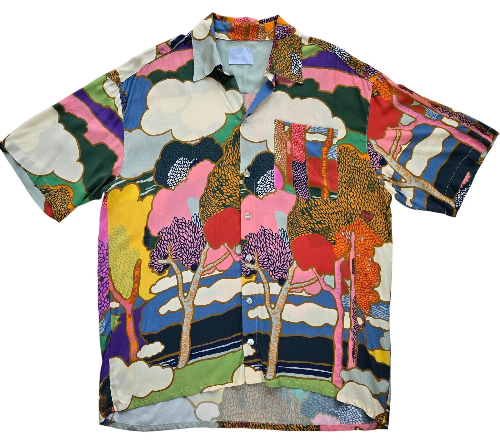 Bower Swimwear Liberty London Prospect Road Short Sleeve Top Shirt Women Xl